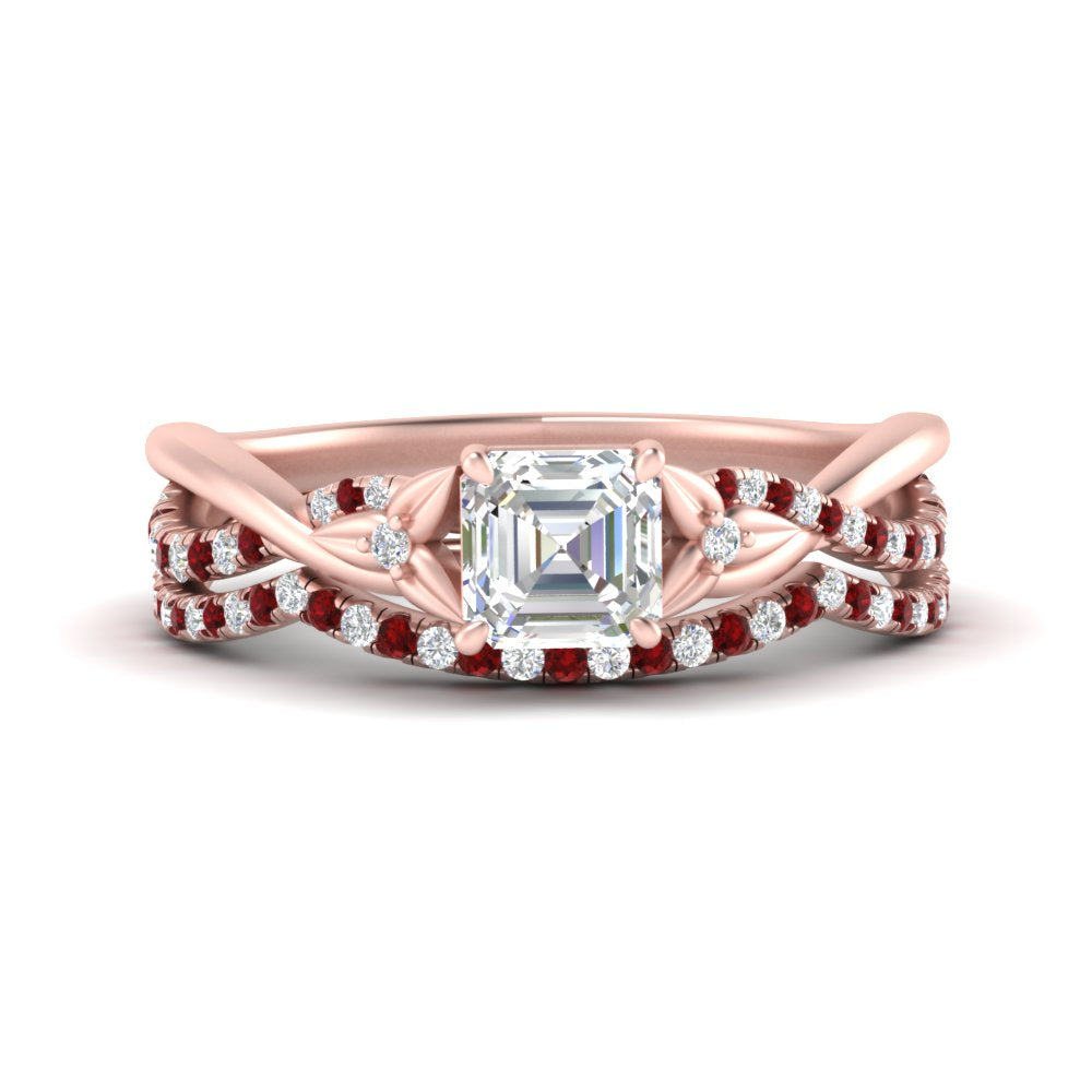 twisted-daisy-asscher-ruby-bridal-ring-set-in-rose-gold-FD9986B2ASGRUDR-NL-RG