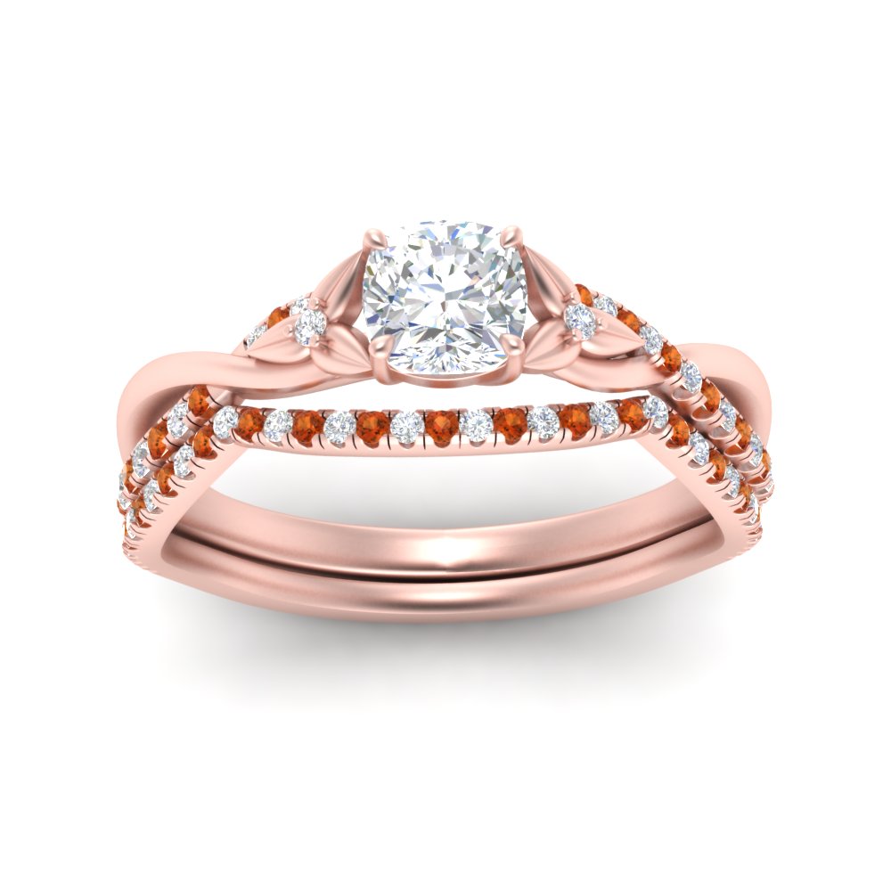 twisted-daisy-cushion-orange-sapphire-bridal-ring-set-in-rose-gold-FD9986B2CUGSAOR-NL-RG
