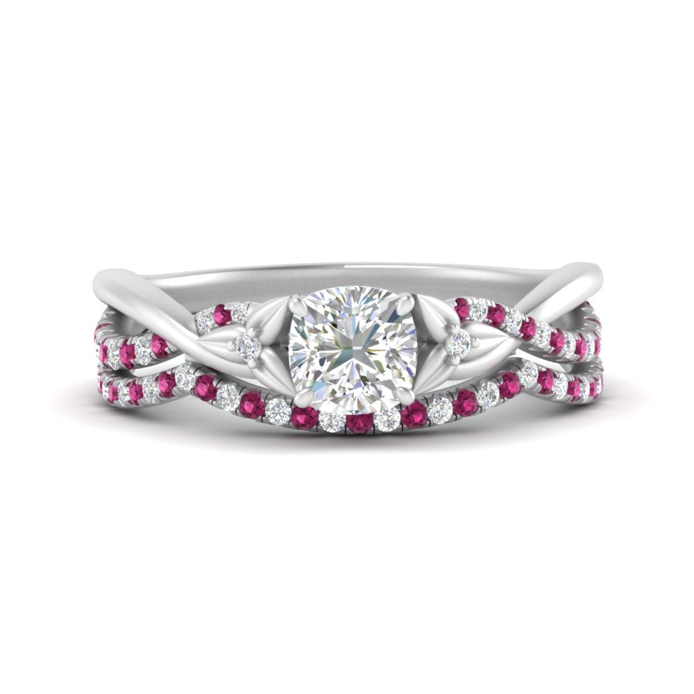 twisted-daisy-cushion-pink-sapphire-bridal-ring-set-in-white-gold-FD9986B2CUGSADRPI-NL-WG