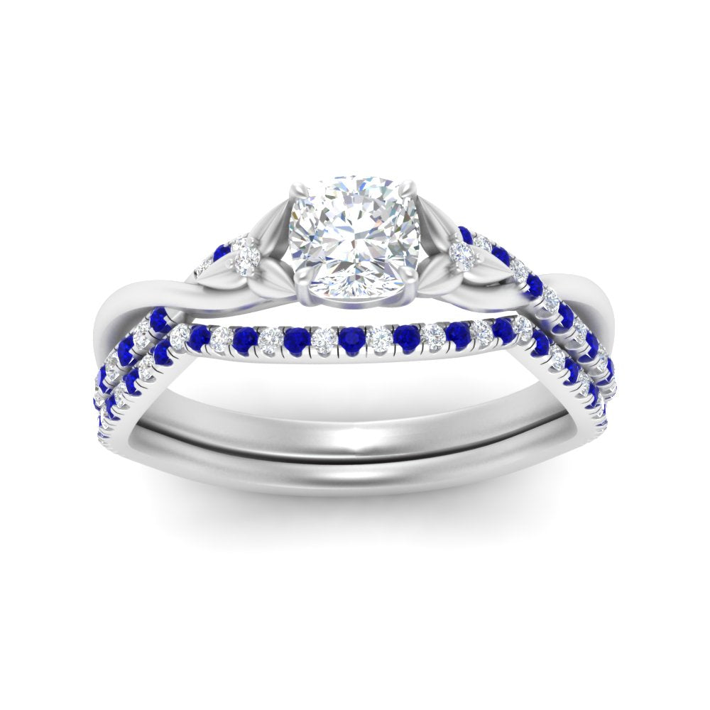 twisted-daisy-cushion-sapphire-bridal-ring-set-in-white-gold-FD9986B2CUGSABL-NL-WG
