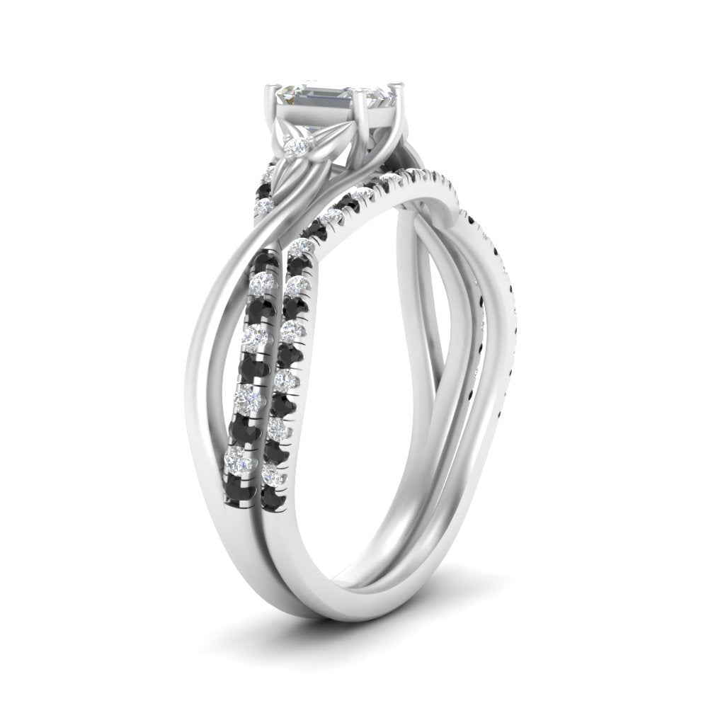twisted-daisy-emerald-cut-black-diamond-bridal-ring-set-in-white-gold-FD9986B2EMGBLACK-NL-WG