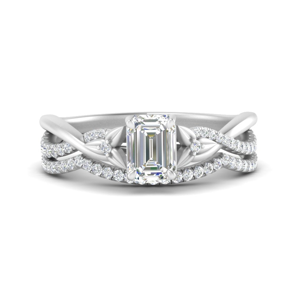 twisted-daisy-emerald-cut-diamond-bridal-ring-set-in-white-gold-FD9986B2EM-NL-WG