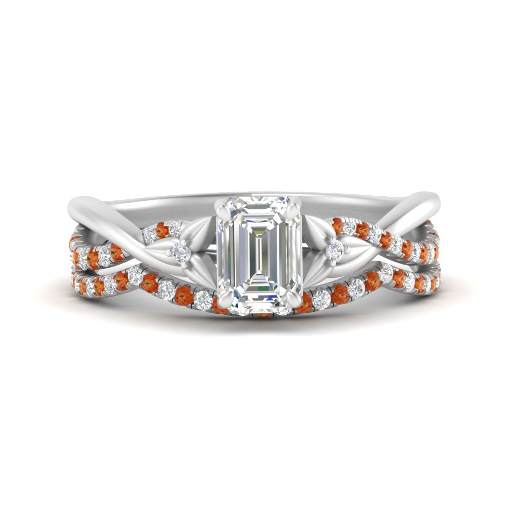 twisted-daisy-emerald-cut-orange-sapphire-bridal-ring-set-in-white-gold-FD9986B2EMGSAOR-NL-WG