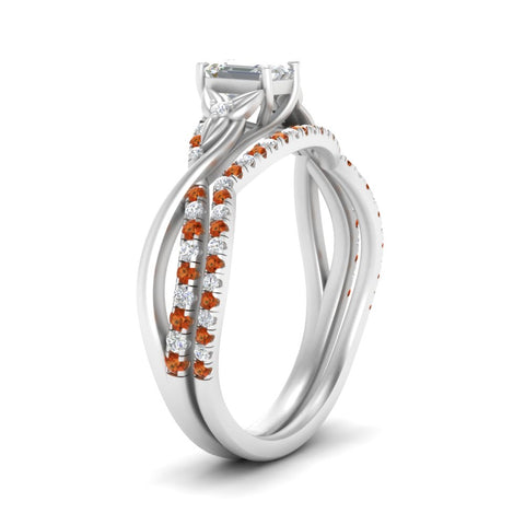 twisted-daisy-emerald-cut-orange-sapphire-bridal-ring-set-in-white-gold-FD9986B2EMGSAOR-NL-WG