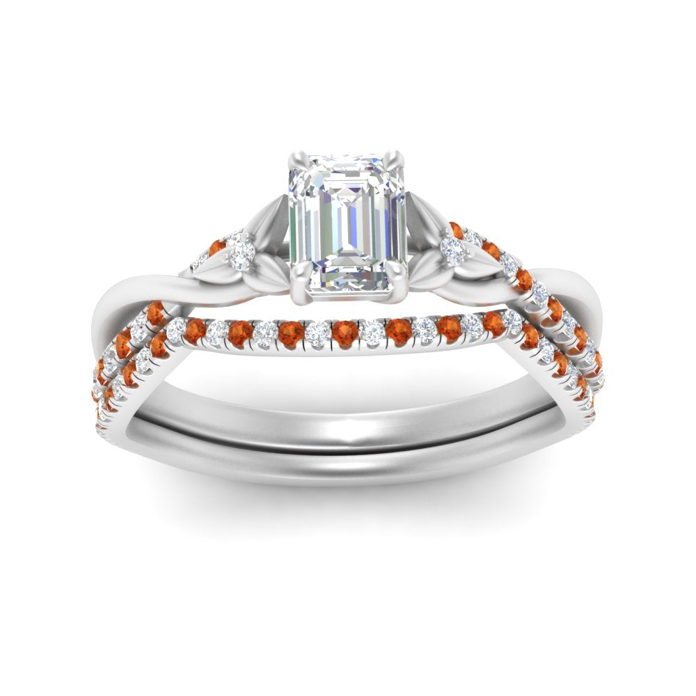 twisted-daisy-emerald-cut-orange-sapphire-bridal-ring-set-in-white-gold-FD9986B2EMGSAOR-NL-WG