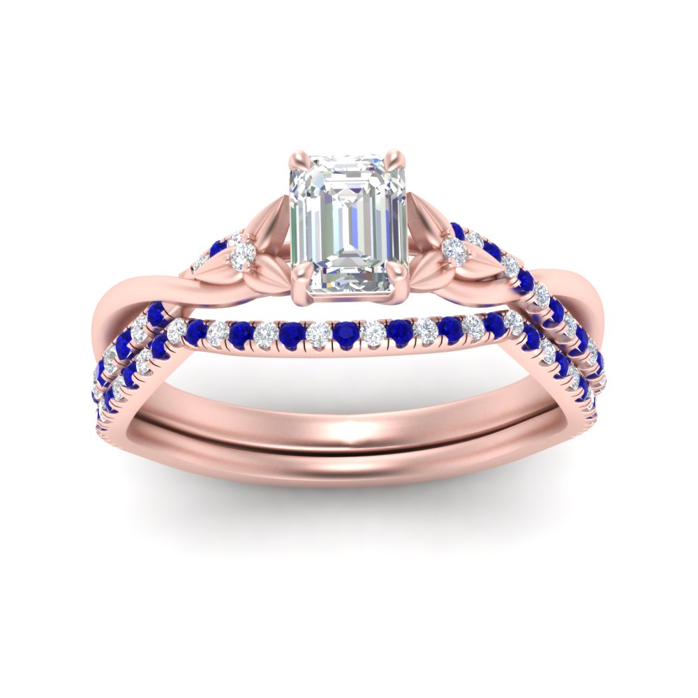 twisted-daisy-emerald-cut-sapphire-bridal-ring-set-in-rose-gold-FD9986B2EMGSABL-NL-RG