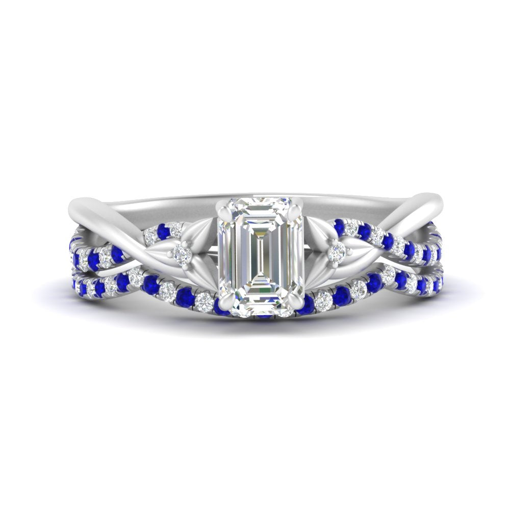 twisted-daisy-emerald-cut-sapphire-bridal-ring-set-in-white-gold-FD9986B2EMGSABL-NL-WG