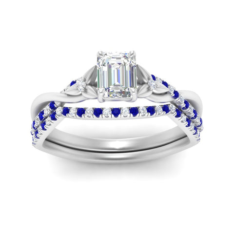 twisted-daisy-emerald-cut-sapphire-bridal-ring-set-in-white-gold-FD9986B2EMGSABL-NL-WG