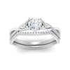 Load image into Gallery viewer, twisted-daisy-heart-diamond-bridal-ring-set-in-white-gold-FD9986B2HT-NL-WG
