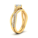 Load image into Gallery viewer, twisted-daisy-heart-diamond-bridal-ring-set-in-yellow-gold-FD9986B2HT-NL-YG
