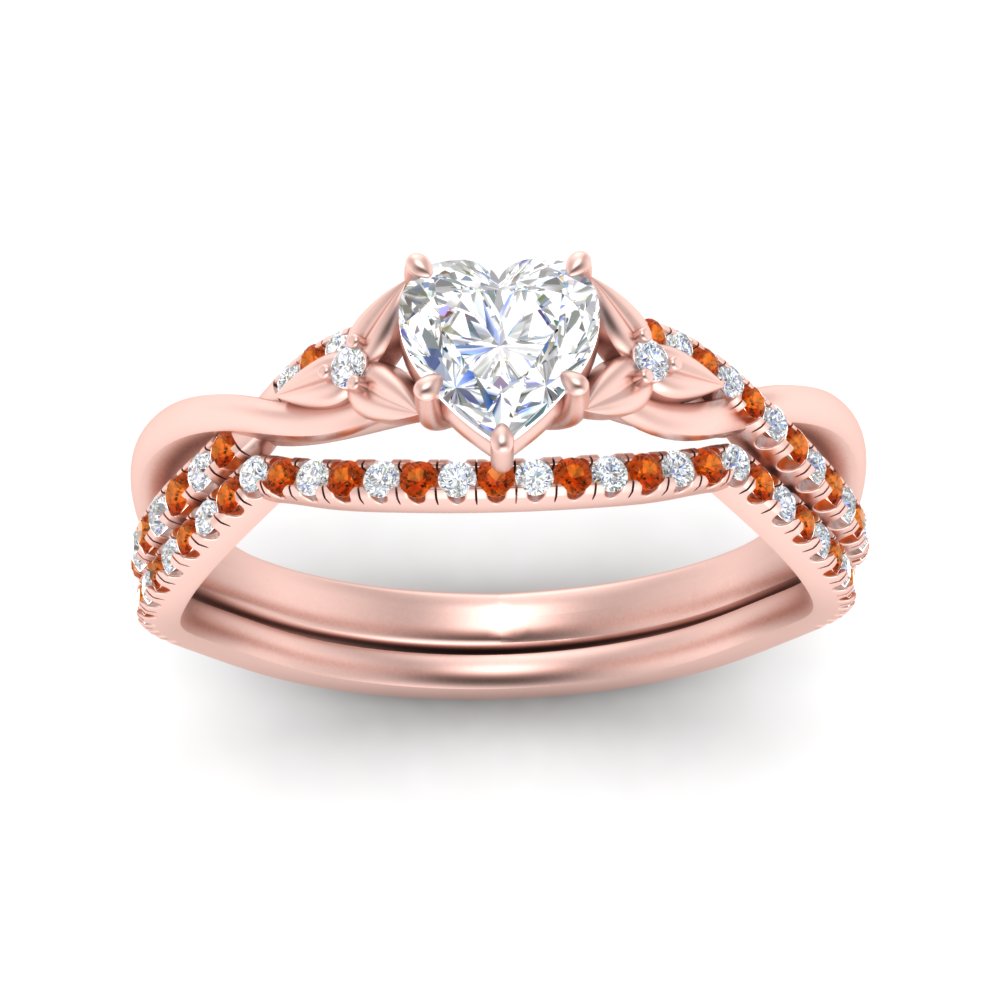 twisted-daisy-heart-orange-sapphire-bridal-ring-set-in-rose-gold-FD9986B2HTGSAOR-NL-RG