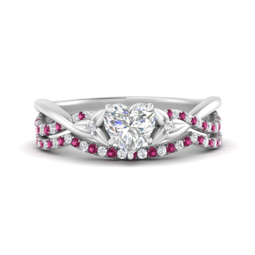 twisted-daisy-heart-pink-sapphire-bridal-ring-set-in-white-gold-FD9986B2HTGSADRPI-NL-WG