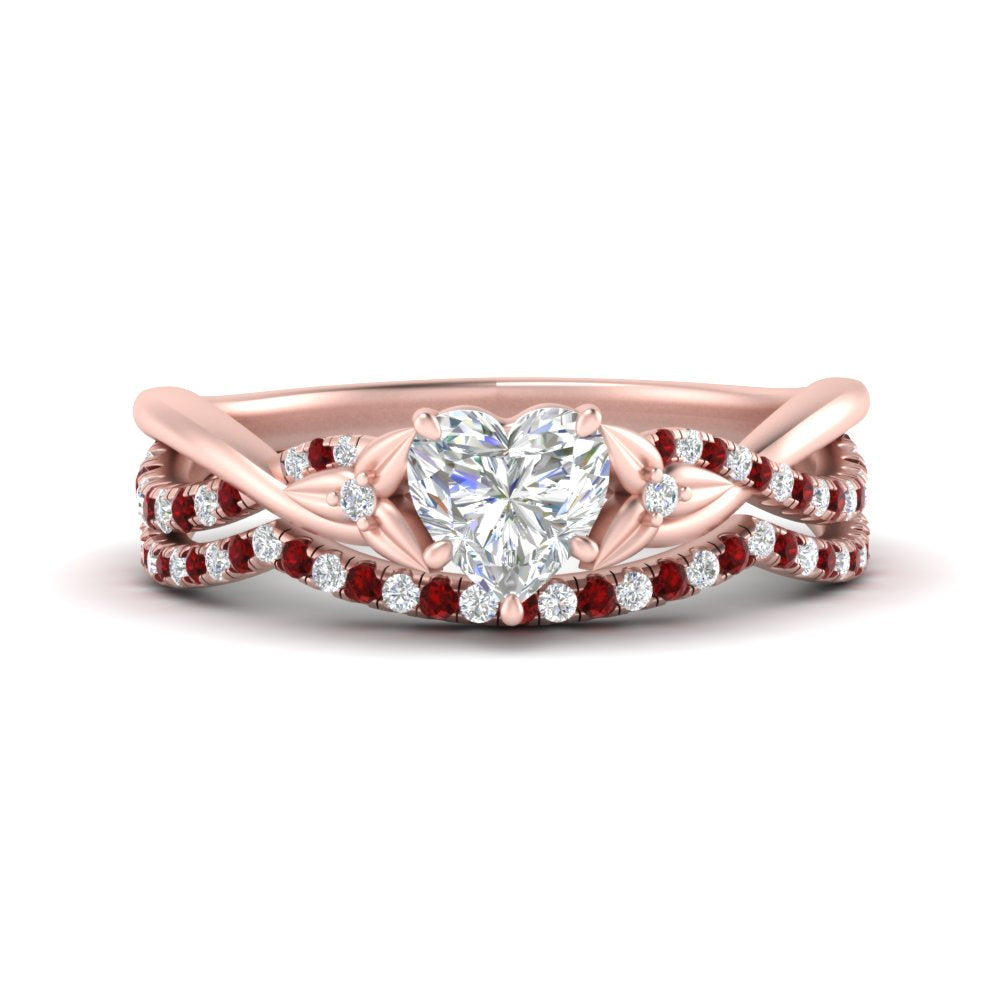 twisted-daisy-heart-ruby-bridal-ring-set-in-rose-gold-FD9986B2HTGRUDR-NL-RG