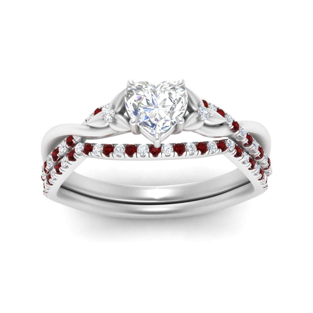 twisted-daisy-heart-ruby-bridal-ring-set-in-white-gold-FD9986B2HTGRUDR-NL-WG