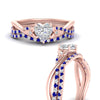 Load image into Gallery viewer, twisted-daisy-heart-sapphire-bridal-ring-set-in-rose-gold-FD9986B2HTGSABL-NL-RG