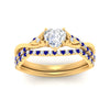 Load image into Gallery viewer, twisted-daisy-heart-sapphire-bridal-ring-set-in-yellow-gold-FD9986B2HTGSABL-NL-YG