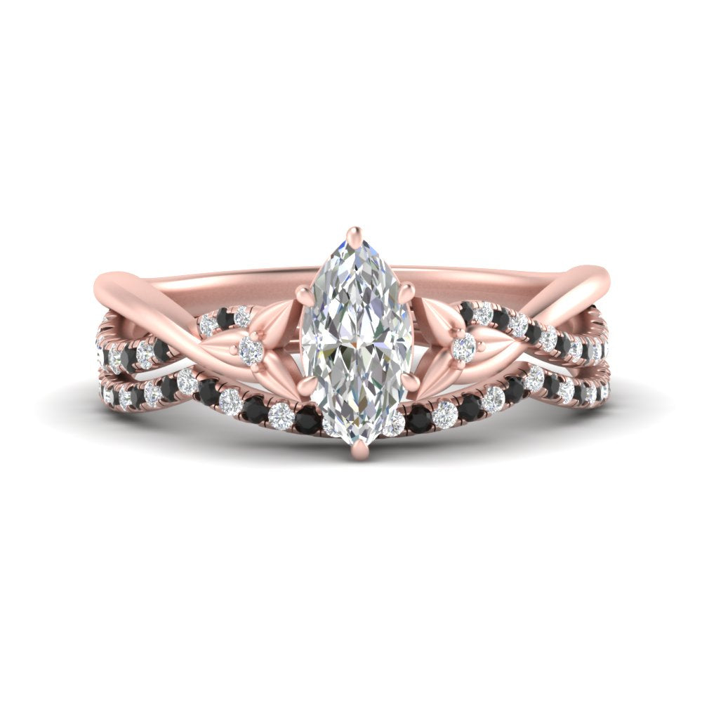 twisted-daisy-marquise-black-diamond-bridal-ring-set-in-rose-gold-FD9986B2MQGBLACK-NL-RG