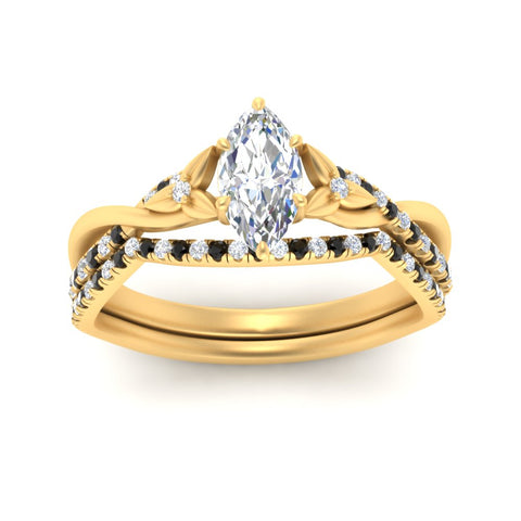 twisted-daisy-marquise-black-diamond-bridal-ring-set-in-yellow-gold-FD9986B2MQGBLACK-NL-YG