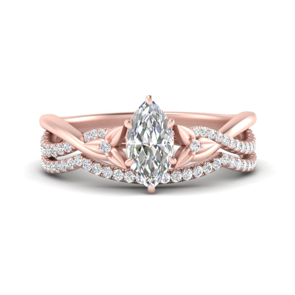 twisted-daisy-marquise-diamond-bridal-ring-set-in-rose-gold-FD9986B2MQ-NL-RG