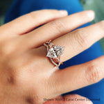 Load image into Gallery viewer, twisted-daisy-marquise-diamond-bridal-ring-set-in-rose-gold-FD9986B2MQ-NL-RG

