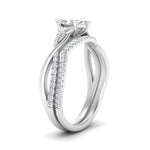 Load image into Gallery viewer, twisted-daisy-marquise-diamond-bridal-ring-set-in-white-gold-FD9986B2MQ-NL-WG
