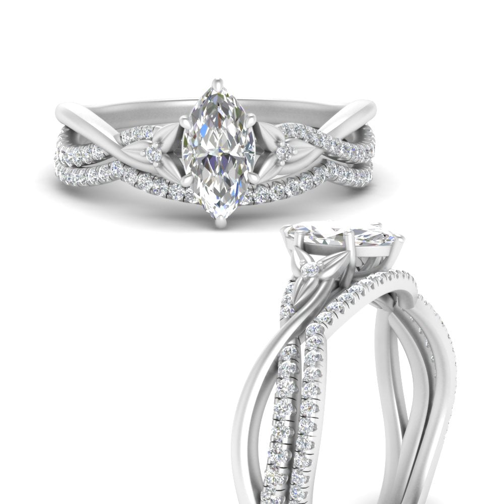 twisted-daisy-marquise-diamond-bridal-ring-set-in-white-gold-FD9986B2MQ-NL-WG