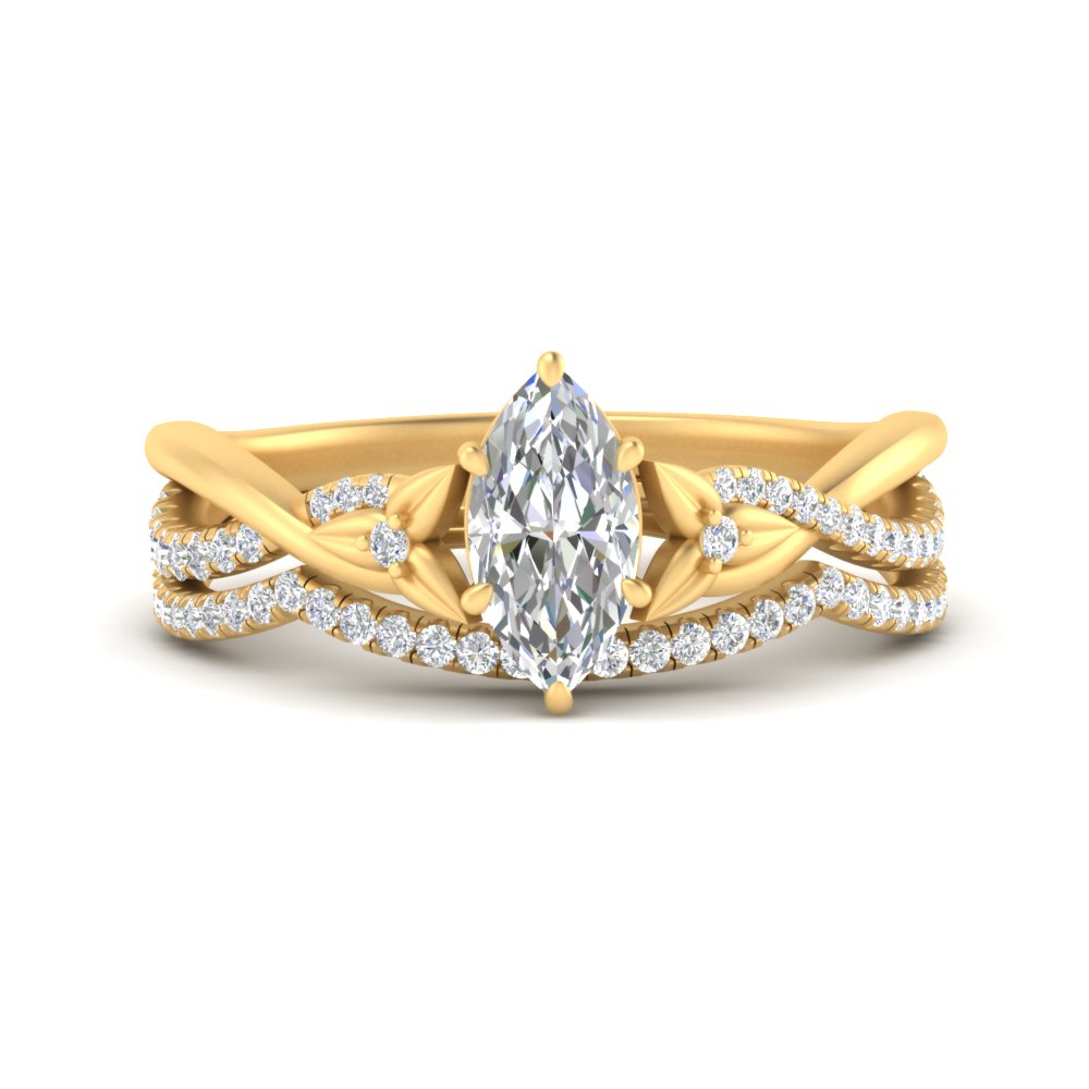 twisted-daisy-marquise-diamond-bridal-ring-set-in-yellow-gold-FD9986B2MQ-NL-YG