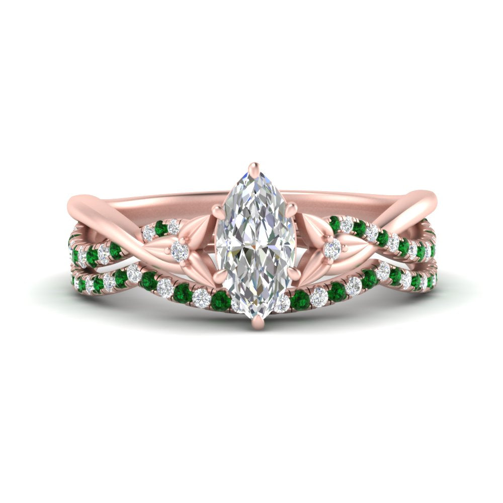 twisted-daisy-marquise-emerald-bridal-ring-set-in-rose-gold-FD9986B2MQGEMGR-NL-RG