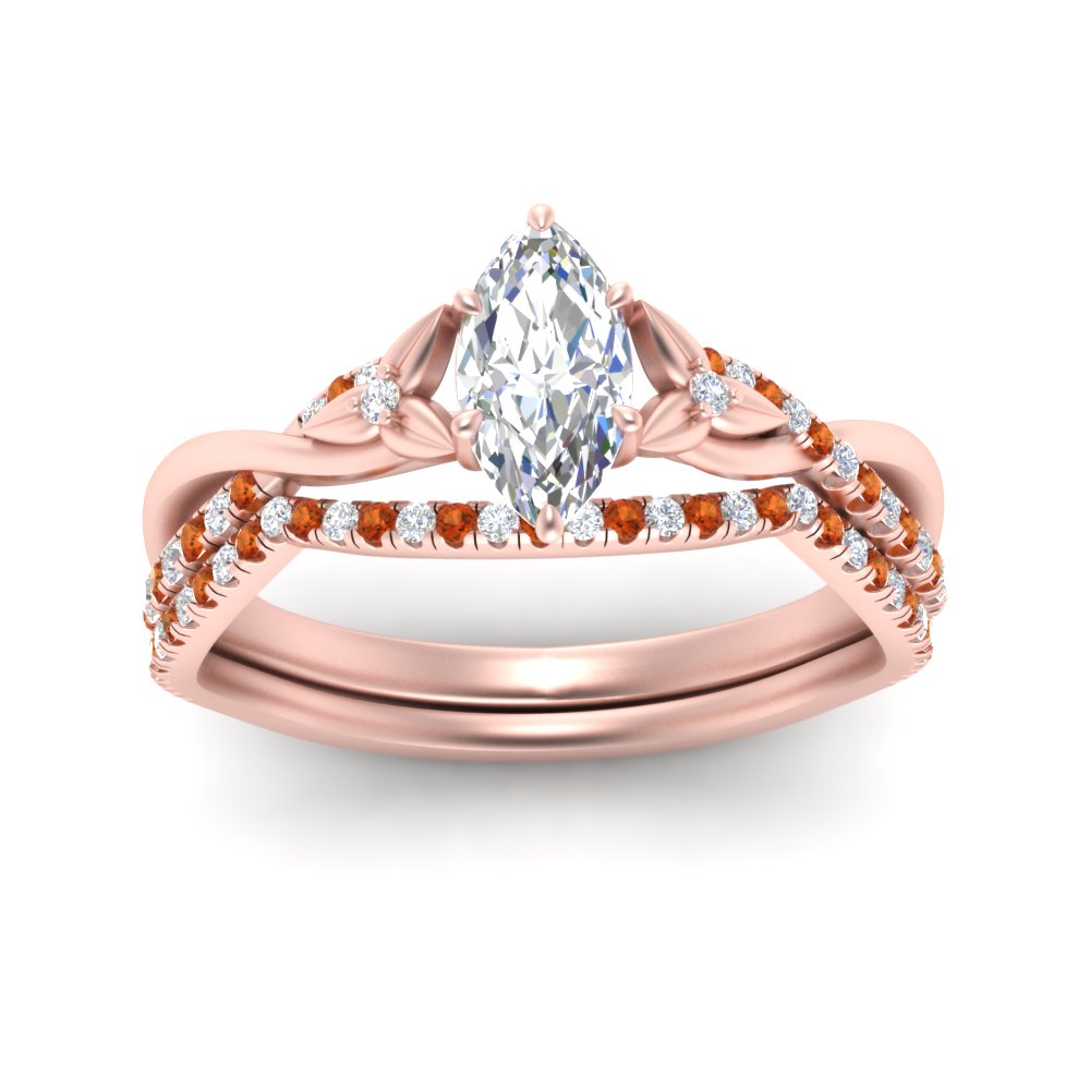twisted-daisy-marquise-orange-sapphire-bridal-ring-set-in-rose-gold-FD9986B2MQGSAOR-NL-RG