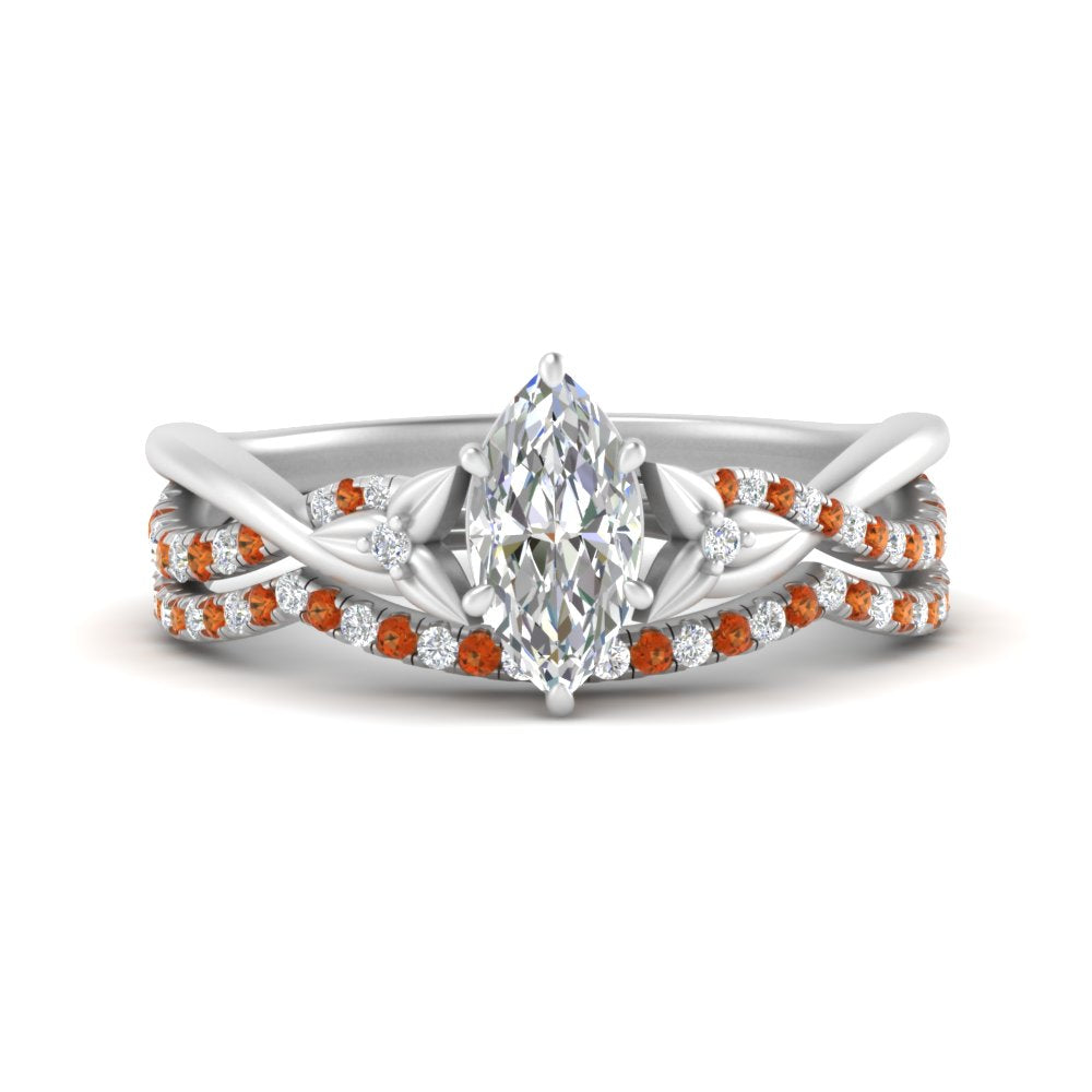 twisted-daisy-marquise-orange-sapphire-bridal-ring-set-in-white-gold-FD9986B2MQGSAOR-NL-WG