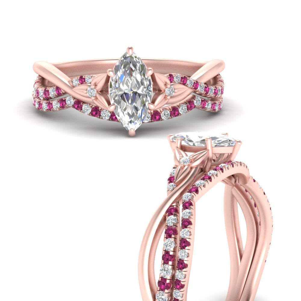 twisted-daisy-marquise-pink-sapphire-bridal-ring-set-in-rose-gold-FD9986B2MQGSADRPI-NL-RG