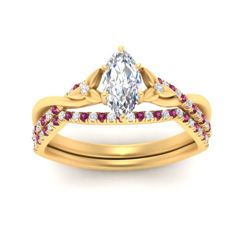 twisted-daisy-marquise-pink-sapphire-bridal-ring-set-in-yellow-gold-FD9986B2MQGSADRPI-NL-YG