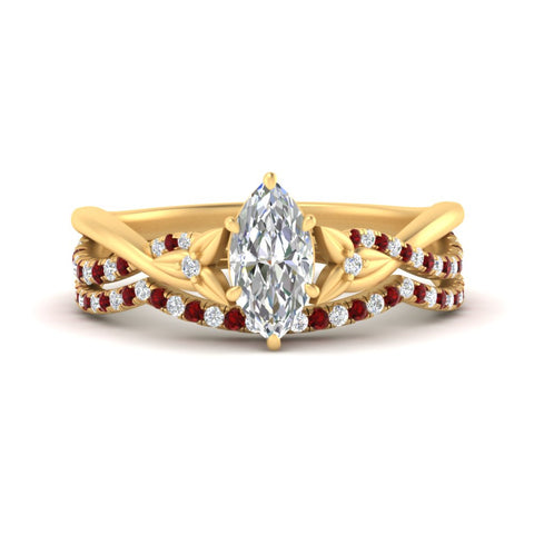twisted-daisy-marquise-ruby-bridal-ring-set-in-yellow-gold-FD9986B2MQGRUDR-NL-YG