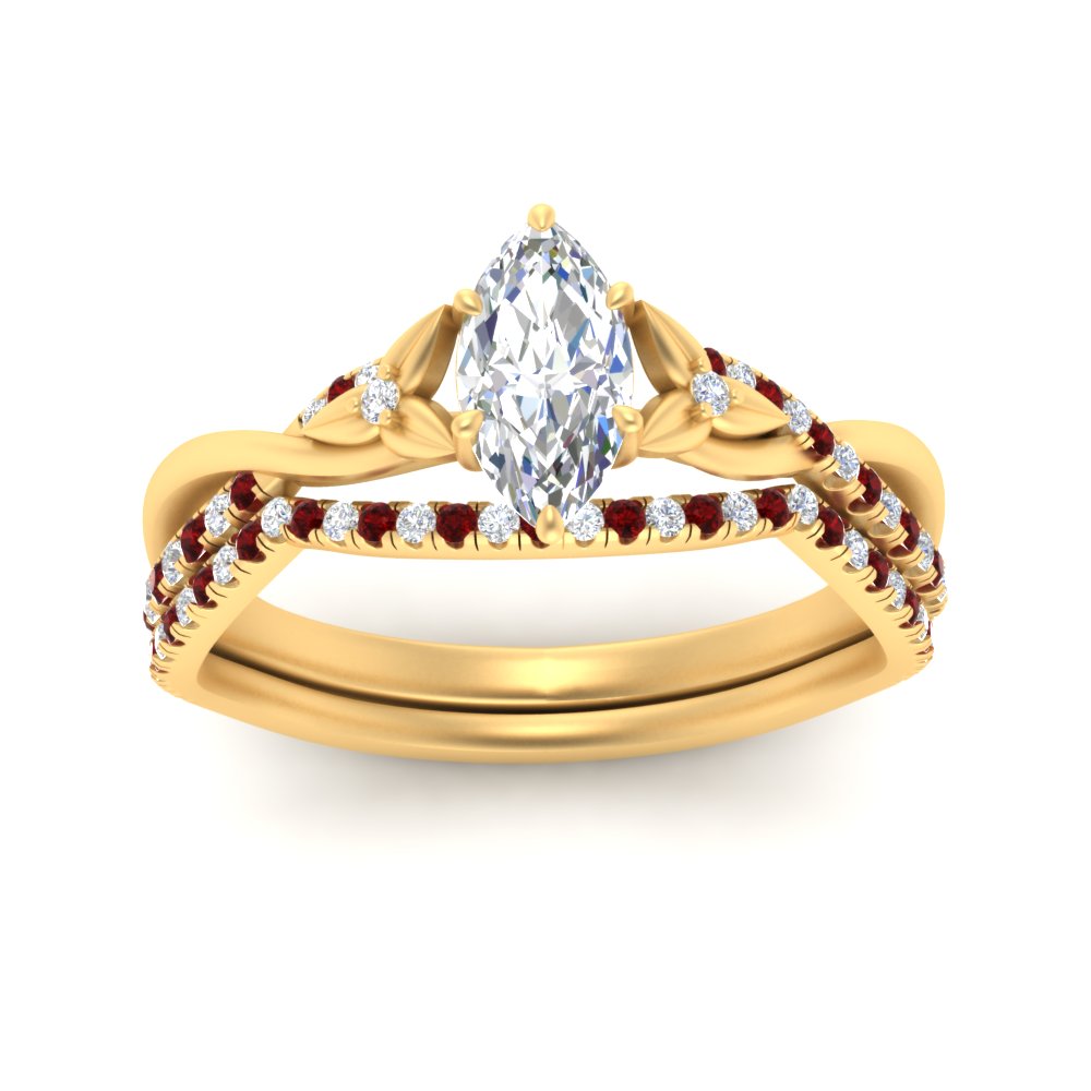 twisted-daisy-marquise-ruby-bridal-ring-set-in-yellow-gold-FD9986B2MQGRUDR-NL-YG