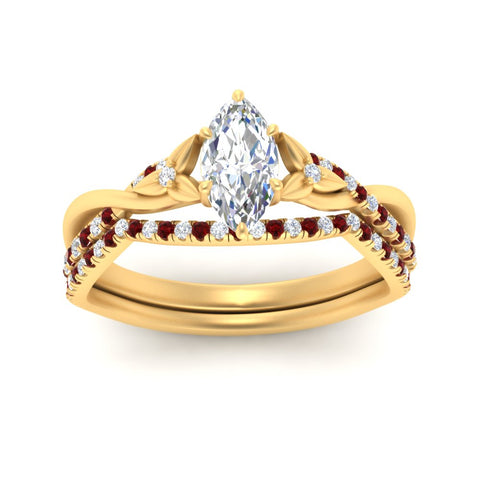 twisted-daisy-marquise-ruby-bridal-ring-set-in-yellow-gold-FD9986B2MQGRUDR-NL-YG