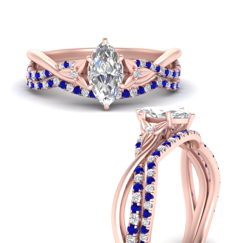 twisted-daisy-marquise-sapphire-bridal-ring-set-in-rose-gold-FD9986B2MQGSABL-NL-RG