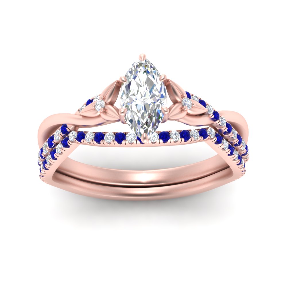 twisted-daisy-marquise-sapphire-bridal-ring-set-in-rose-gold-FD9986B2MQGSABL-NL-RG