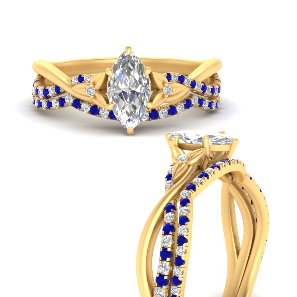 twisted-daisy-marquise-sapphire-bridal-ring-set-in-yellow-gold-FD9986B2MQGSABL-NL-YG