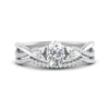 Load image into Gallery viewer, twisted-daisy-oval-diamond-bridal-ring-set-in-white-gold-FD9986B2OV-NL-WG