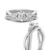 Load image into Gallery viewer, twisted-daisy-oval-diamond-bridal-ring-set-in-white-gold-FD9986B2OV-NL-WG