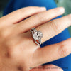 Load image into Gallery viewer, twisted-daisy-oval-diamond-bridal-ring-set-in-white-gold-FD9986B2OV-NL-WG