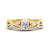 Load image into Gallery viewer, twisted-daisy-oval-diamond-bridal-ring-set-in-yellow-gold-FD9986B2OV-NL-YG