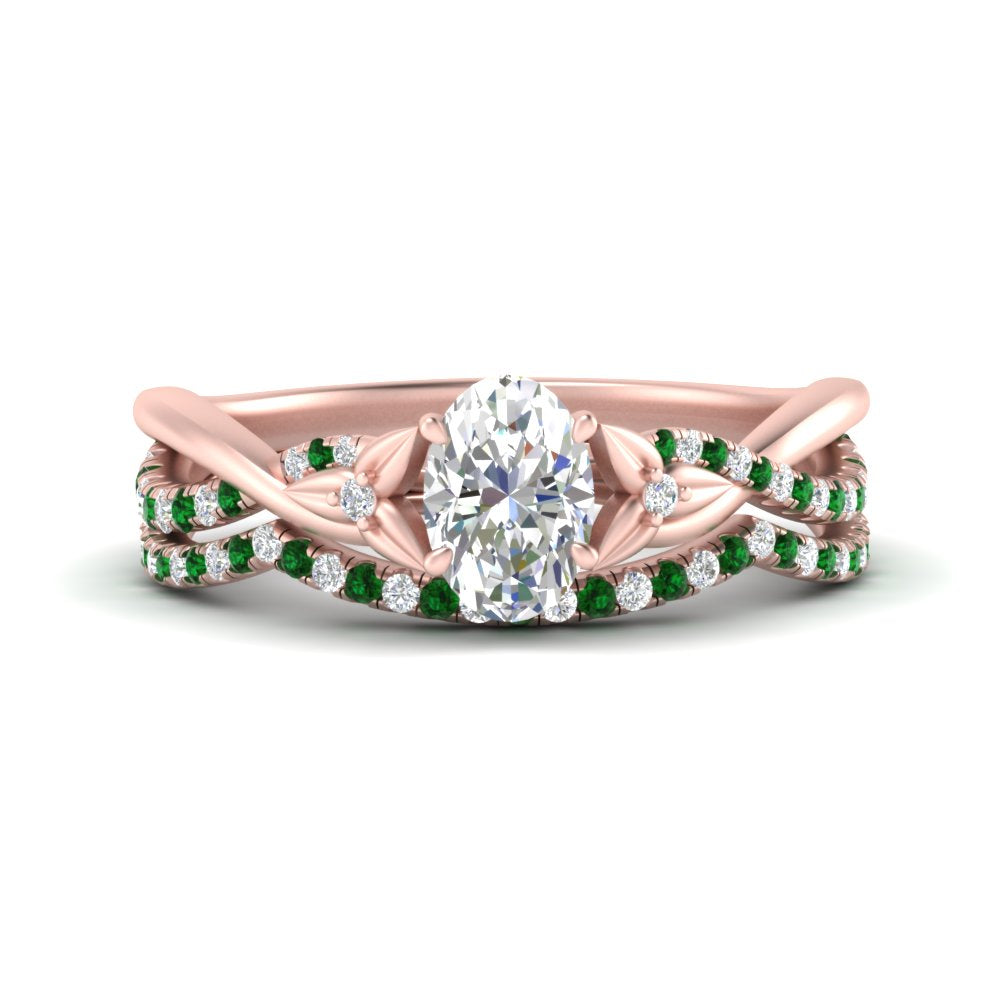 twisted-daisy-oval-emerald-bridal-ring-set-in-rose-gold-FD9986B2OVGEMGR-NL-RG