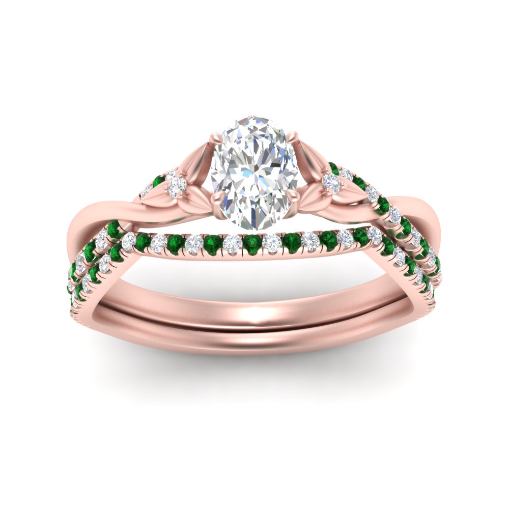 twisted-daisy-oval-emerald-bridal-ring-set-in-rose-gold-FD9986B2OVGEMGR-NL-RG