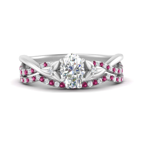 twisted-daisy-oval-pink-sapphire-bridal-ring-set-in-white-gold-FD9986B2OVGSADRPI-NL-WG