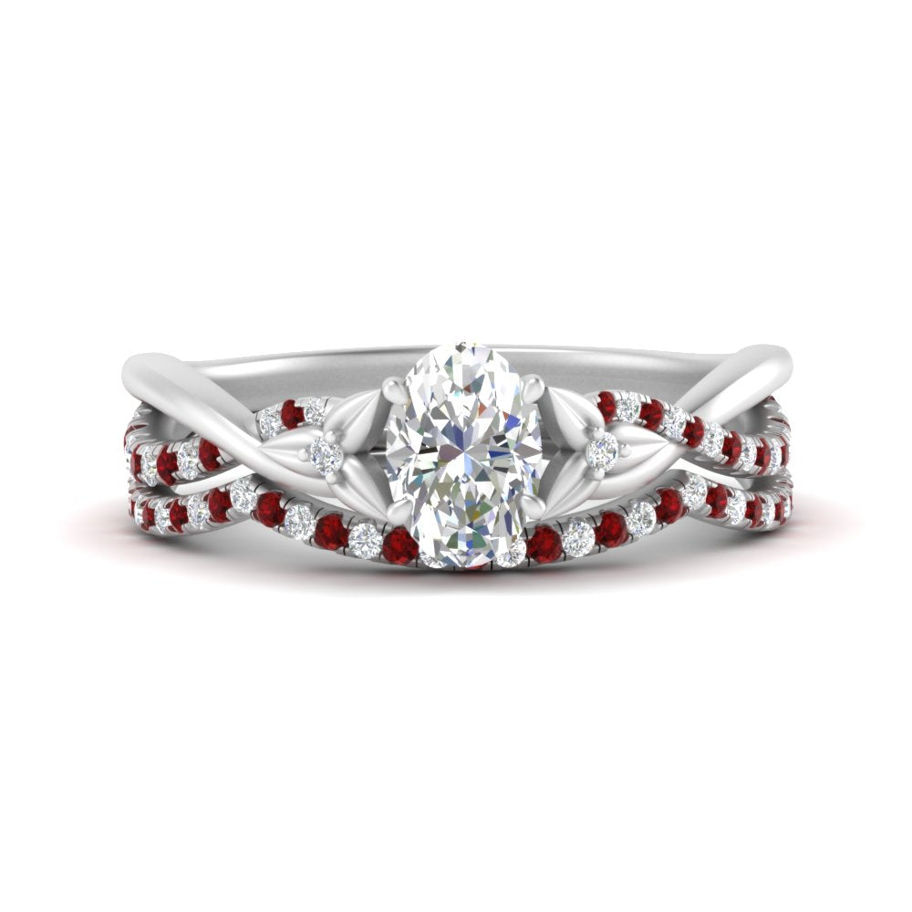 twisted-daisy-oval-ruby-bridal-ring-set-in-white-gold-FD9986B2OVGRUDR-NL-WG