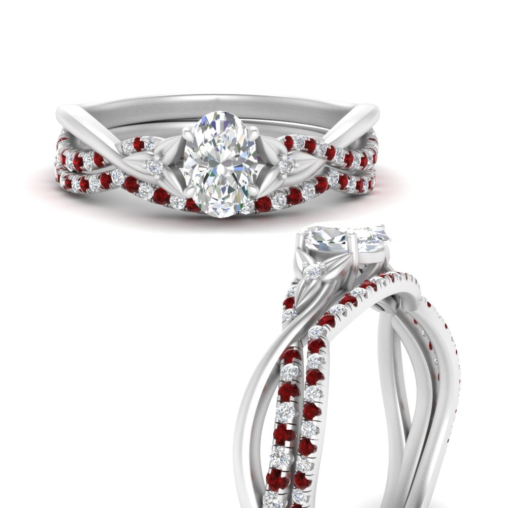 twisted-daisy-oval-ruby-bridal-ring-set-in-white-gold-FD9986B2OVGRUDR-NL-WG