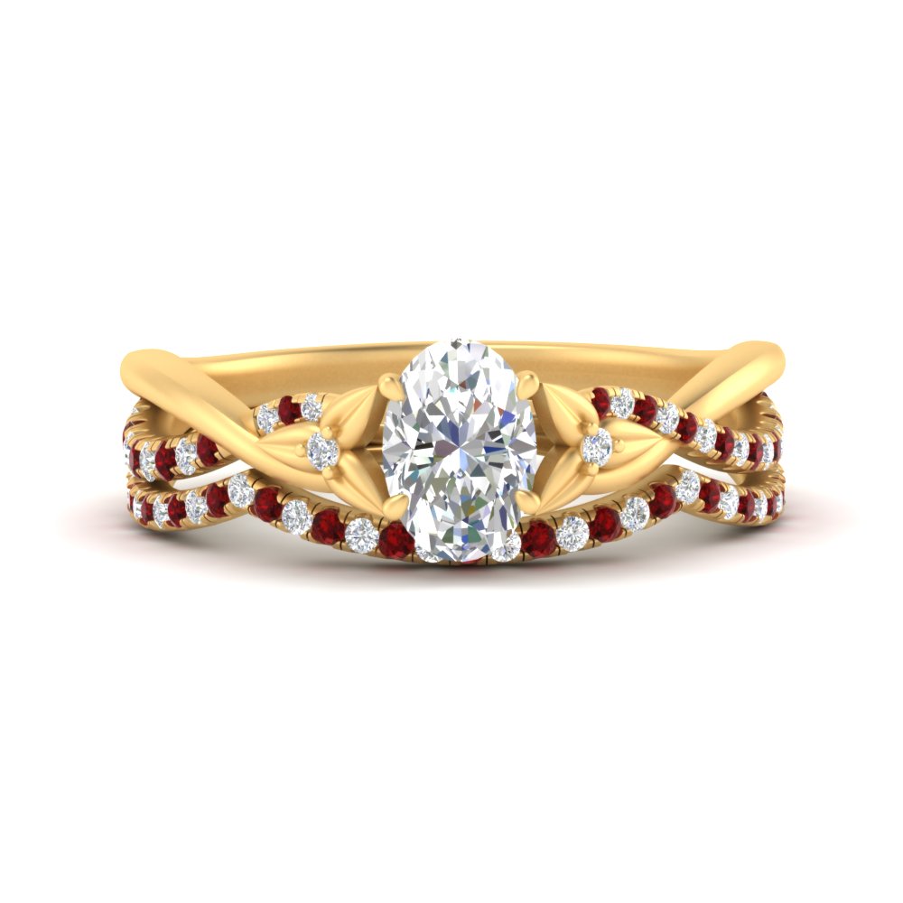twisted-daisy-oval-ruby-bridal-ring-set-in-yellow-gold-FD9986B2OVGRUDR-NL-YG