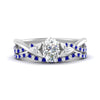 Load image into Gallery viewer, twisted-daisy-oval-sapphire-bridal-ring-set-in-white-gold-FD9986B2OVGSABL-NL-WG