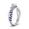 Load image into Gallery viewer, twisted-daisy-oval-sapphire-bridal-ring-set-in-white-gold-FD9986B2OVGSABL-NL-WG